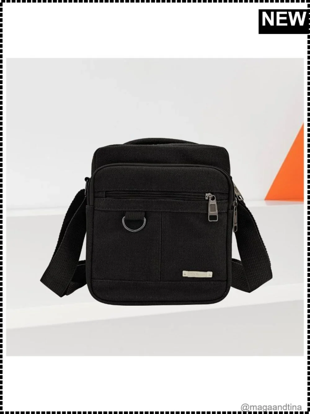 Canvas Messenger Bag Crossbody Adjustable Strap Handle Men